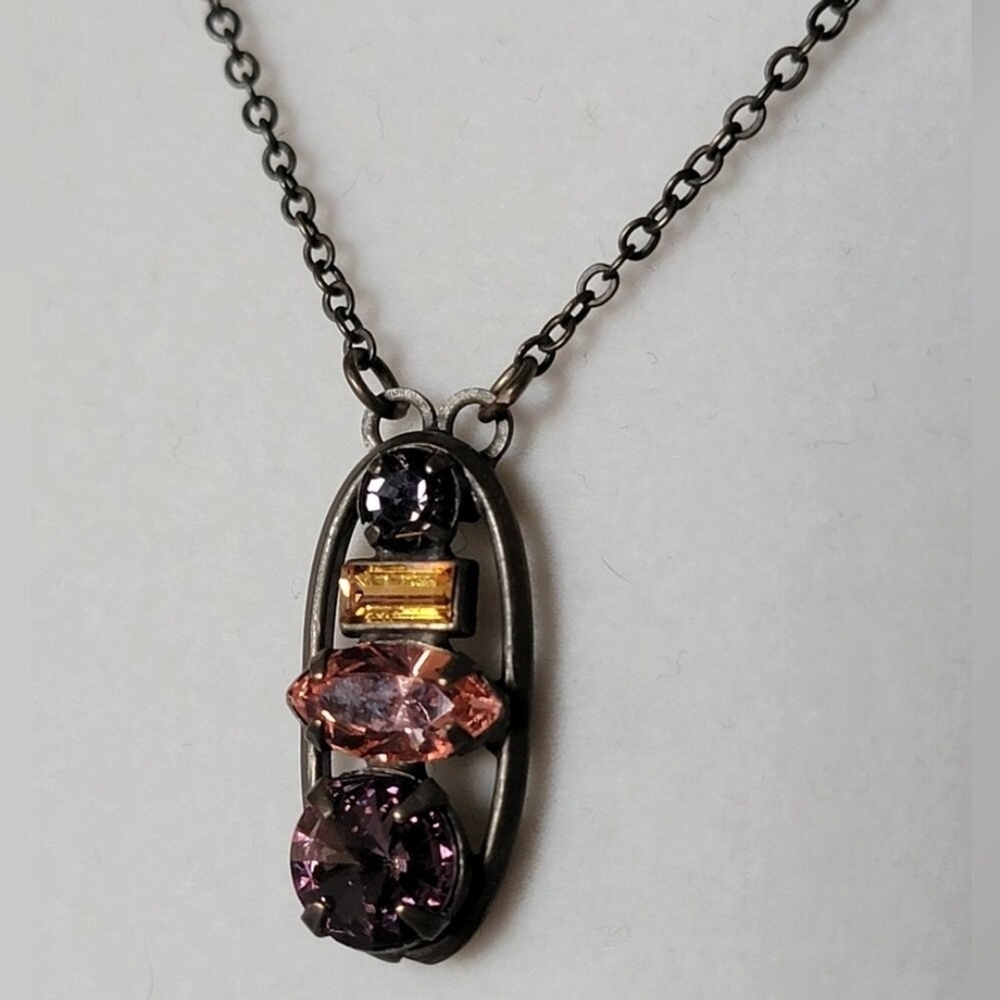 Sorrelli Amber And Bronze Necklace with Elegant Pendant